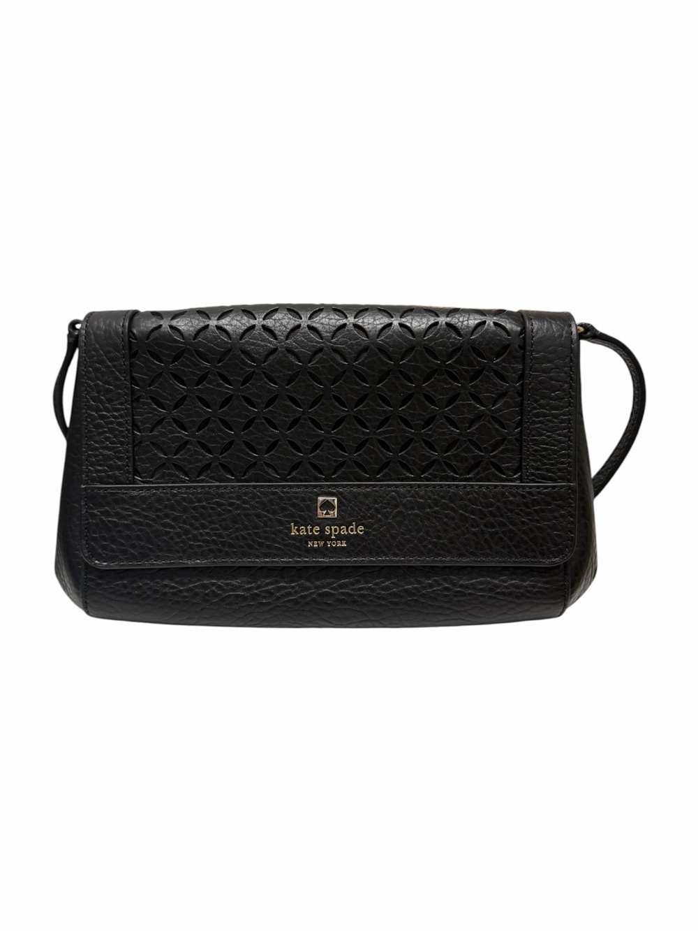 Kate Spade Black Rectangle Die Cute Leather Crossbody